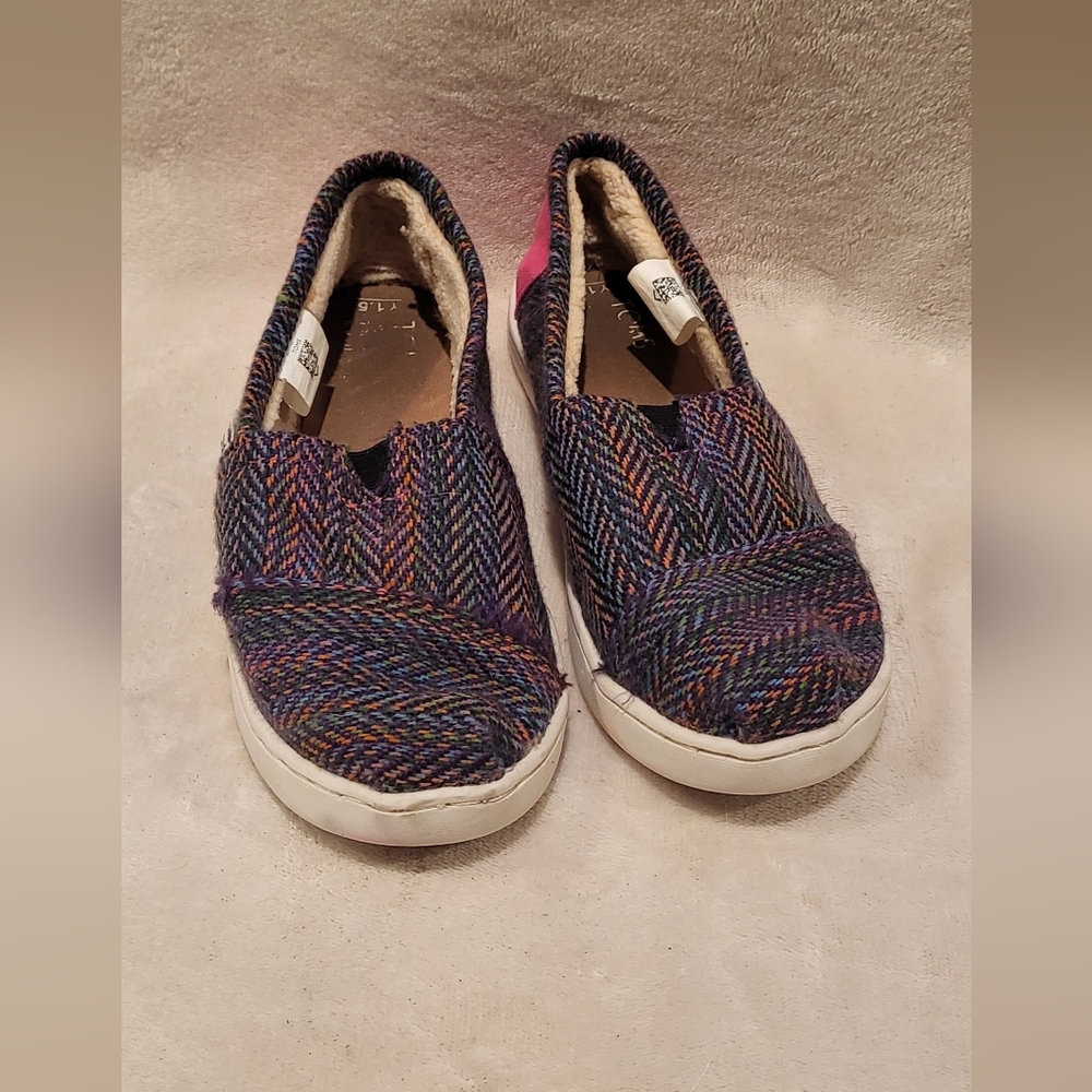 TOMS Alpargata slip-on shoes with a herringbone pattern